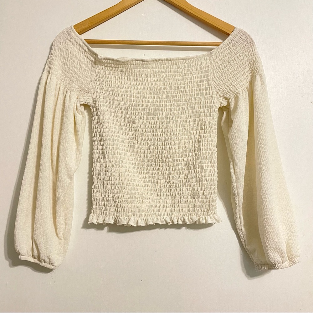 Donating soon! Off-shoulder peasant blouse